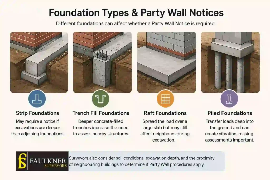 How Do Construction Methods Affect Party Wall Requirements? A Homeowner’s Guide 1 How Do Different Foundation Types Influence Party Wall Notices Shirley?